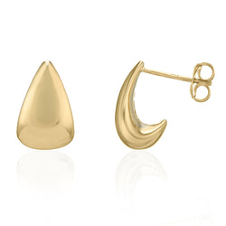 Chunky half hoop earrings in 9ct gold