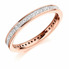 Ring - Princess cut diamond channel set full eternity ring, 1.00ct  - PA Jewellery