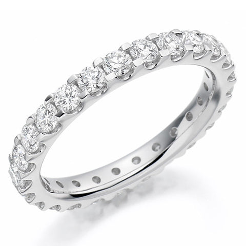 Ring - Round brilliant cut diamond micro claw set full eternity ring, 1.50ct  - PA Jewellery
