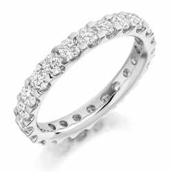 Ring - Round brilliant cut diamond micro claw set full eternity ring, 2.00ct  - PA Jewellery