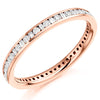 Ring - Round brilliant and baguette cut diamond channel set full eternity ring, 0.50ct  - PA Jewellery