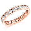 Ring - Round brilliant and baguette cut diamond channel set full eternity ring, 1.53ct  - PA Jewellery