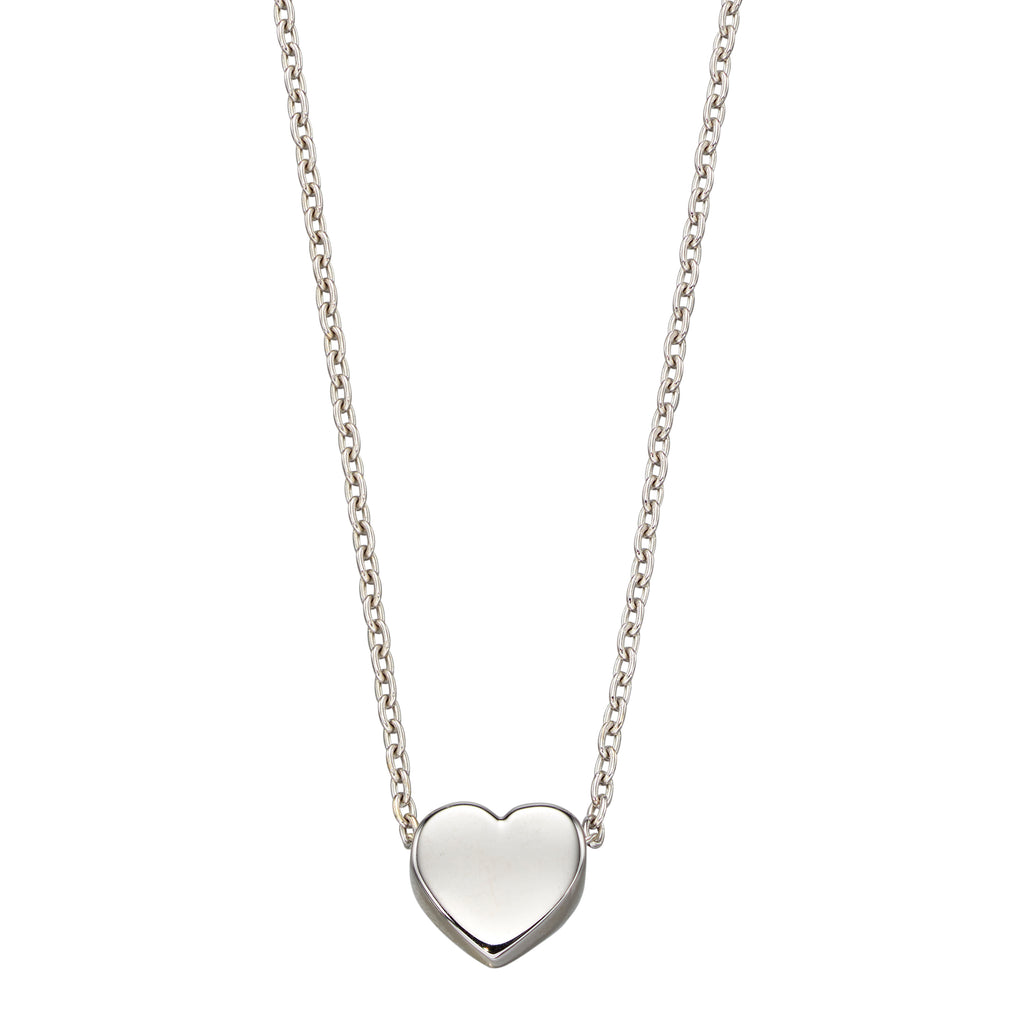 Heart necklace in 9ct white gold