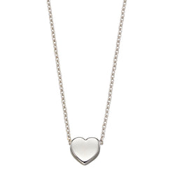 Heart necklace in 9ct white gold