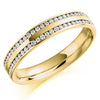 Ring - Round brilliant cut diamond double row half eternity ring, 0.26ct  - PA Jewellery