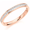Ring - Princess cut diamond channel set half eternity ring, 0.33ct  - PA Jewellery