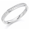 Ring - Princess cut diamond channel set half eternity ring, 0.33ct  - PA Jewellery
