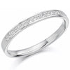Ring - Princess cut diamond channel set half eternity ring, 0.20ct  - PA Jewellery