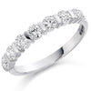 Ring - Round brilliant cut diamond bar set half eternity ring, 0.75ct  - PA Jewellery