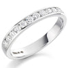 Ring - Round brilliant cut diamond channel set half eternity ring, 0.50ct  - PA Jewellery