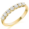 Ring - Round brilliant cut diamond claw set half eternity ring, 0.50ct  - PA Jewellery