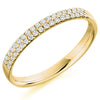 Ring - Round brilliant cut diamond double row half eternity ring, 0.25ct  - PA Jewellery