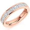 Ring - Princess cut diamond channel set half eternity ring, 2.00ct  - PA Jewellery