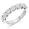 Ring - Round brilliant cut diamond claw set half eternity ring, 1.50ct  - PA Jewellery