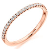 Ring - Round brilliant cut diamond micro claw set half eternity ring, 0.25ct  - PA Jewellery