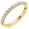 Ring - Round brilliant cut diamond micro claw set half eternity ring, 0.50ct  - PA Jewellery