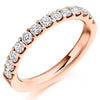 Ring - Round brilliant cut diamond micro claw set half eternity ring, 0.75ct  - PA Jewellery