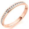 Ring - Round brilliant cut diamond channel set half eternity ring, 0.25ct  - PA Jewellery