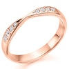 Ring - Diamond set bow shaped band ring, 0.15ct  - PA Jewellery