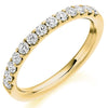 Ring - Round brilliant cut diamond micro claw set half eternity ring, 0.50ct  - PA Jewellery