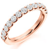Ring - Round brilliant cut diamond micro claw set half eternity ring, 1.00ct  - PA Jewellery