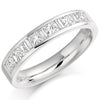 Ring - Princess and baguette cut diamond half eternity ring, 1.00ct  - PA Jewellery
