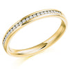 Ring - Round brilliant cut diamond channel set half eternity ring, 0.15ct  - PA Jewellery