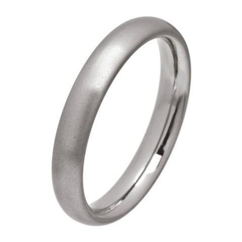 Ring - Rounded heavy court section 4mm band in titanium  - PA Jewellery