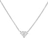 Cubic zirconia diamond shape necklace in silver