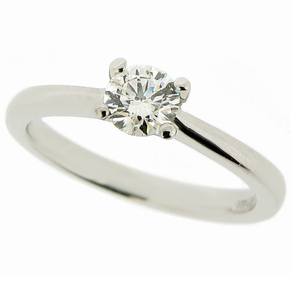 Brilliant cut diamond solitaire ring in platinum, 0.50ct