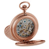 Watch - Pocket watch with Albert chain in rose gold plated metal model 1093  - PA Jewellery
