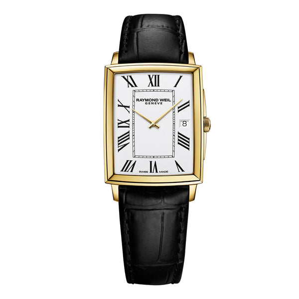 Raymond Weil Gents Toccata in gold-plated steel on leather - 5425-PC-00300