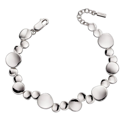 Multiple disc bracelet in silver
