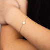 Diamond set star bracelet in silver with gold plating