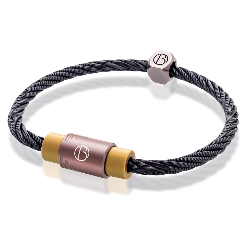 Halcyon CABLE™ bracelet in stainless steel with rose and matte gold PVD