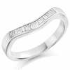 Ring - Baguette cut diamond curved half eternity ring, 0.20ct  - PA Jewellery