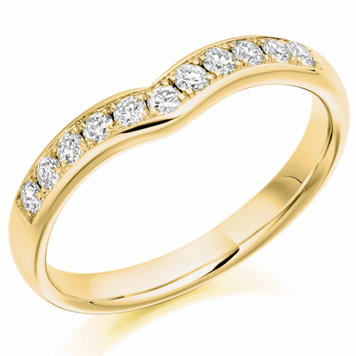 Ring - Diamond set shaped band ring, 0.30ct  - PA Jewellery