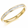 Ring - Baguette cut diamond channel set half eternity ring, 0.30ct  - PA Jewellery