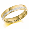 Ring - Princess cut diamond offset channel half eternity ring, 0.25ct  - PA Jewellery
