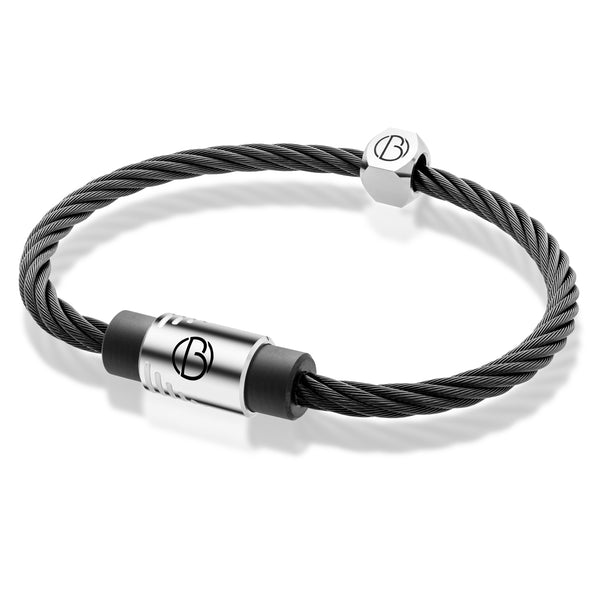 Midnight CABLE™ bracelet in stainless steel with Black PVD