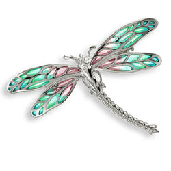 Dragonfly brooch/pendant in silver