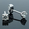 Brilliant cut diamond solitaire earrings in platinum, 0.48ct